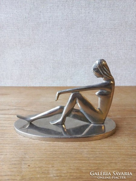 Art deco female figure made of metal