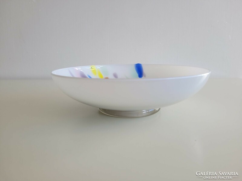 Murano glass bowl colored laminated glass decorative bowl with base 26 cm center of the table