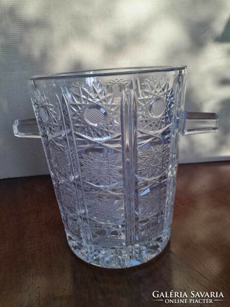 Crystal champagne bucket ice cube holder