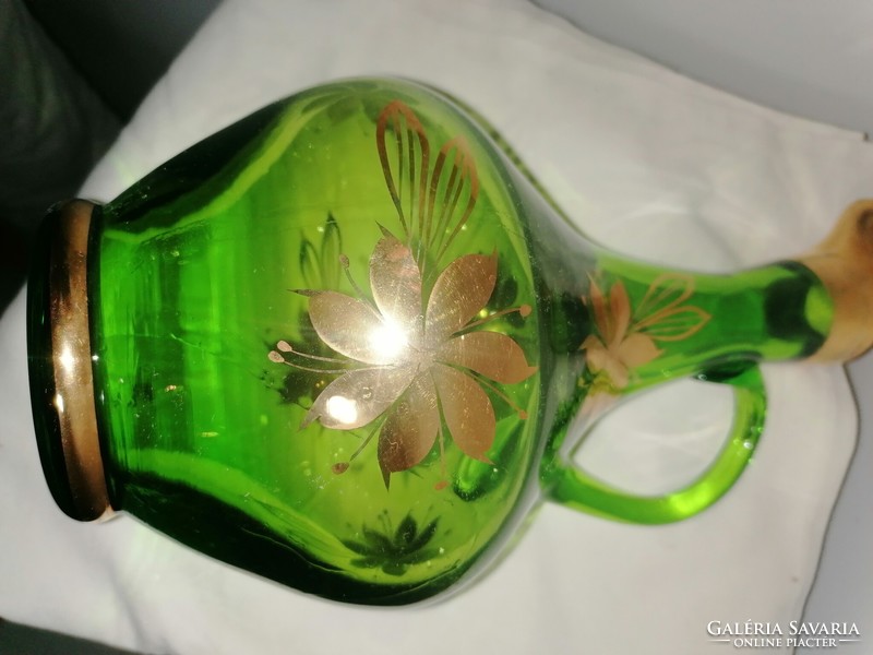 Beautiful, painted glass jug