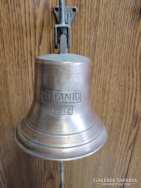 Antique copper sailor's relic bell, (titanic)