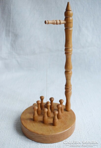 Table bowling, skill wooden game, 13 x 28.5 cm