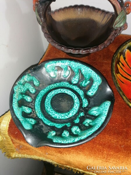 3 glazed ceramic ornaments