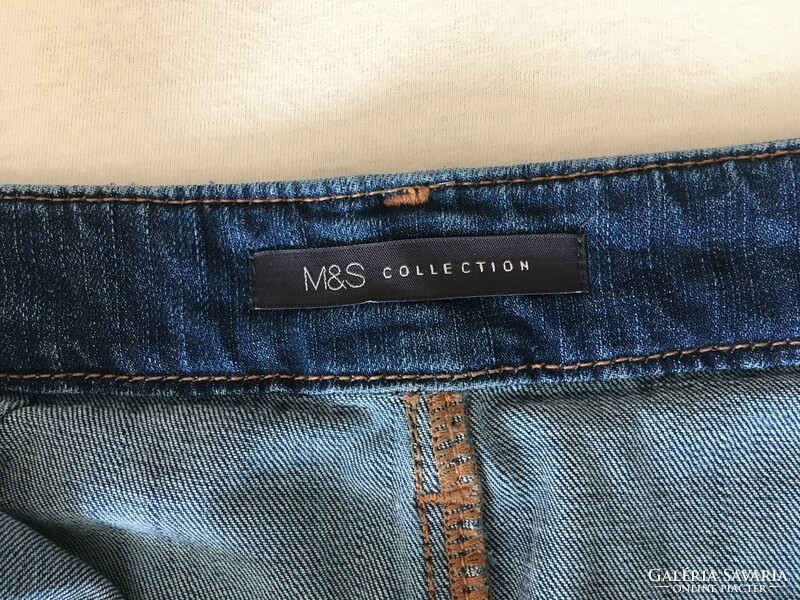 M&s (marks&spencer) collection denim skirt - size: uk10, eu38, m