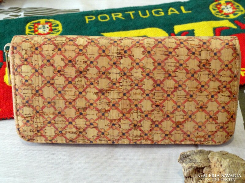 Extra gift! New, with tags, Portuguese, natural cork wallet, briefcase