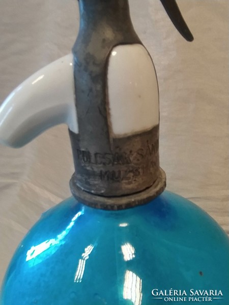 Antique porcelain soda bottle with head