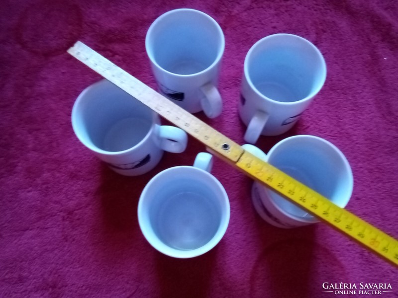 Ritka modern mintás Zsolnay porcelán teás készlet 5 személyes karácsonyi ünnepi alkalmakra