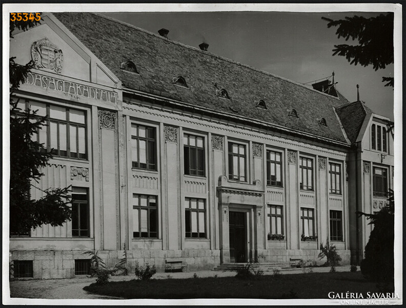 Larger size, photo art work by István Szendrő. Mosonmagyaróvár Economic Academy building,