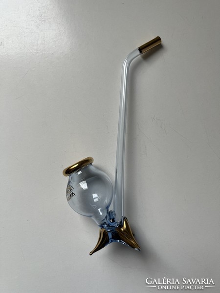 Retro Czech glass wine pipe / wine pipe - bratislava