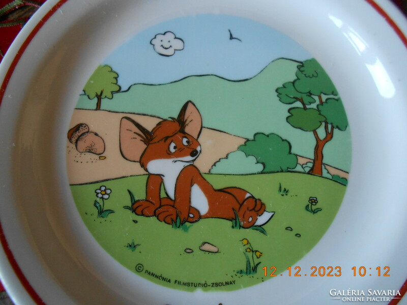 Zsolnay vuk fairy tale patterned children's small plate