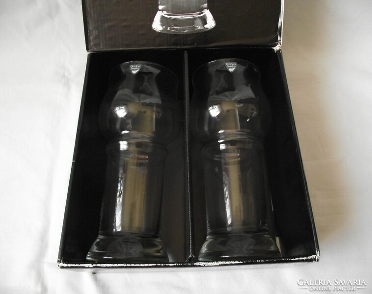 2 Swedish mineral water drinking glasses