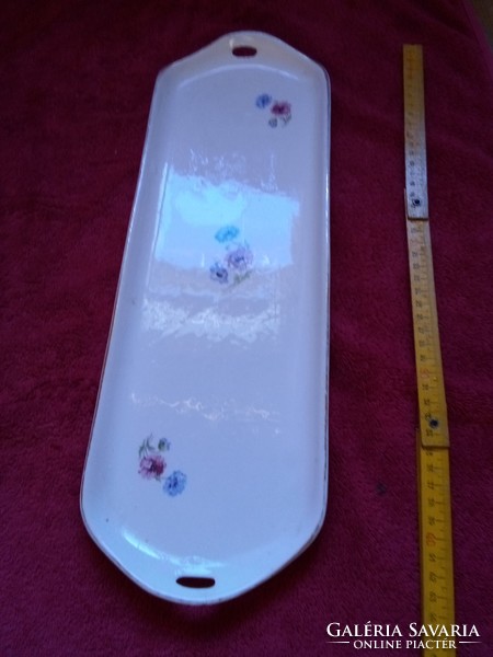 Granite ceramic rose pattern cake offering tray for Christmas and New Year festive occasions
