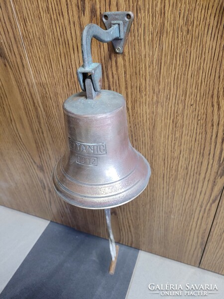 Antique copper sailor's relic bell, (titanic)