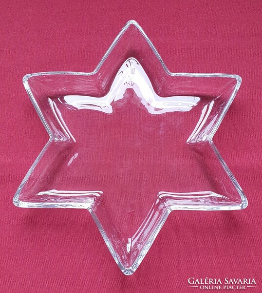 Christmas glass star-shaped serving bowl serving centerpiece