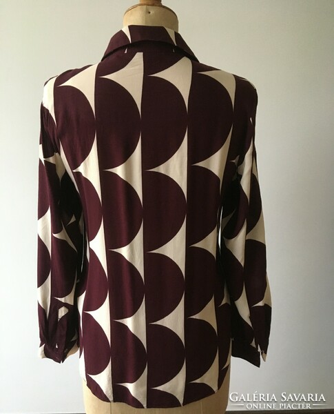 Jasper Conran for Debenhams új, absztrakt mintás hosszúujjú ing, blúz - méret: UK10, EU38, M