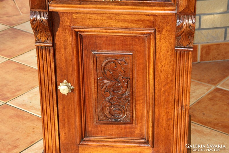 Old German carved bedside table