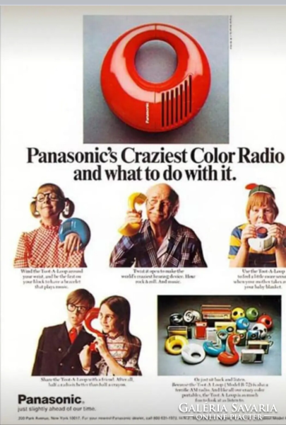 Retro Panasonic space age piros karperec rádió