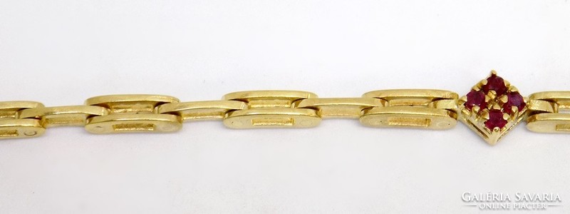 Gold bracelet with ruby stones (zal-au111825)