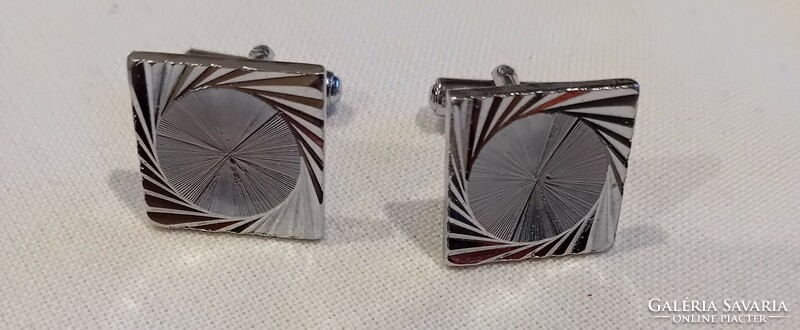Pair of silver-plated cufflinks