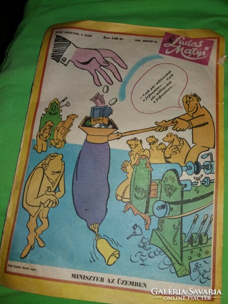 1978 January 26. Ludas Matyi humorous weekly newspaper magazine according to the pictures