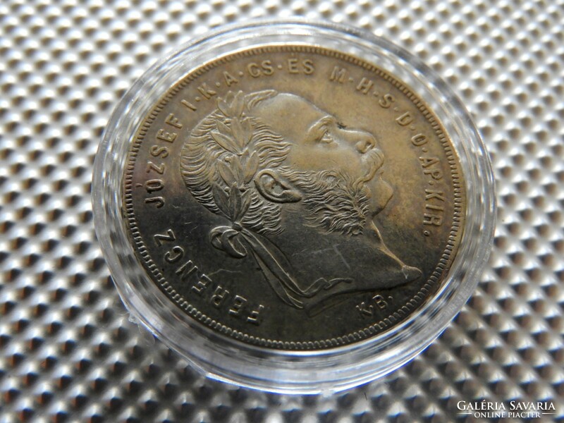 1878 KB Körmöcbánya ezüst 1 Ft forint KAPSZULÁBAN . Peremirat olvasható: FJ felül (10KC010)