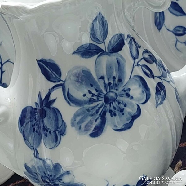 Reichenbach tea set decorated with cobalt blue flowers