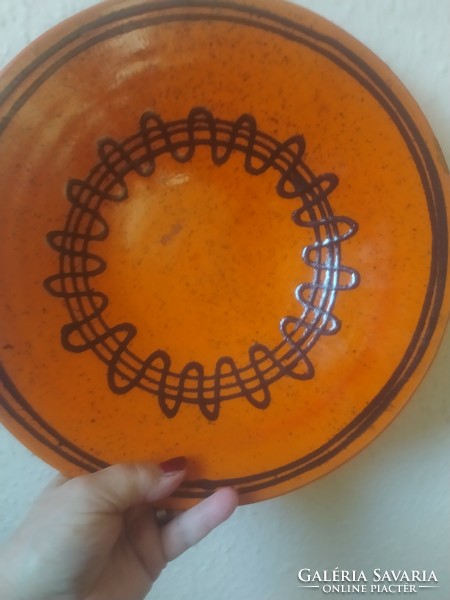 Retro marked glazed ceramic bowl