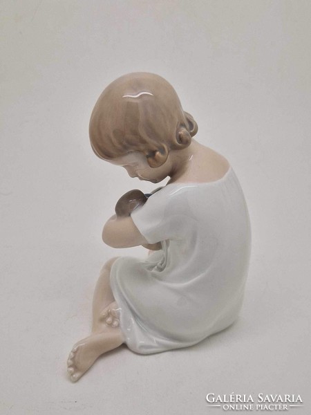 Royal Copenhagen porcelain girl with doll 13cm 1938