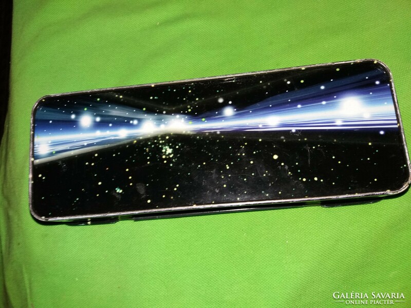 Retro fém lemez lemezáru egyterű tolltartó STAR TREK sci-fi űrhajós 24 x 10 x 6 cm a képek szerint