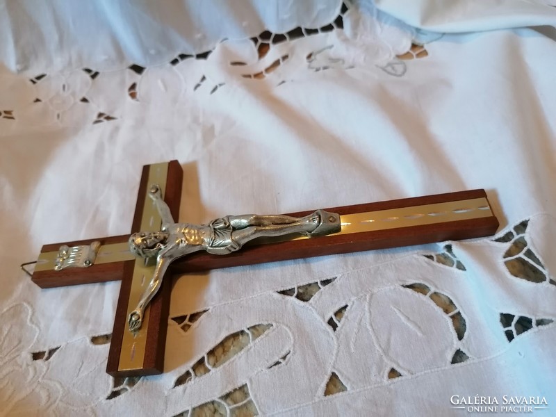 Beautiful wall-hanging wooden cross, crucifix