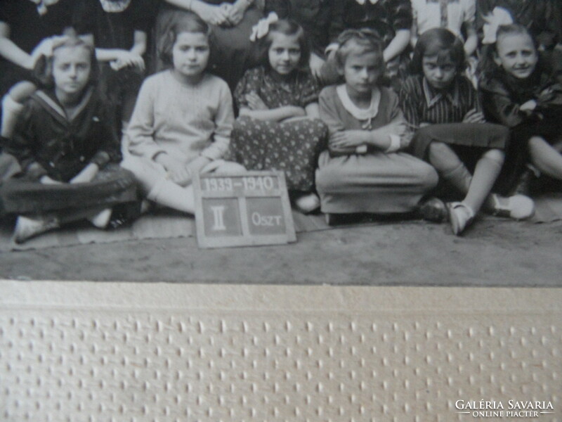 Régi csoportfénykép, osztálykép ( 1939 )