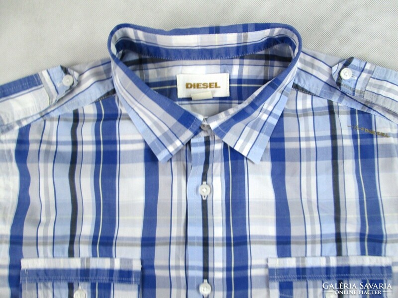 Original diesel (s) sporty elegant checkered short-sleeved men's shirt