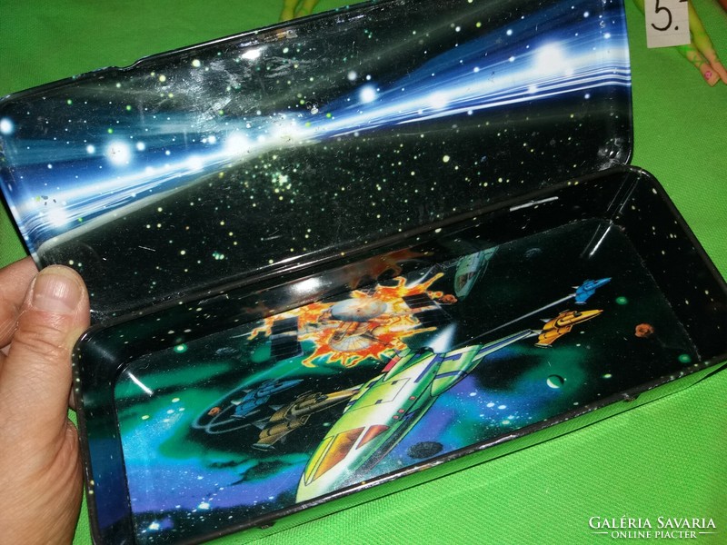 Retro metal plate plate goods one-space pen holder star trek sci-fi astronaut 24 x 10 x 6 cm as shown in the pictures
