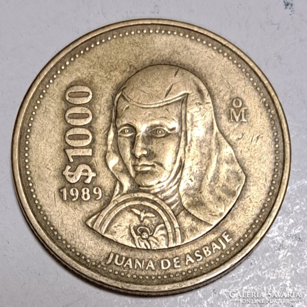 1989. 1000 Pesos Mexico. (570)
