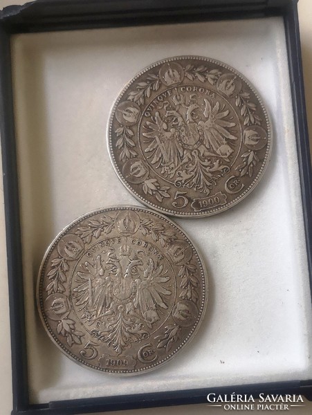 1909 Austrian 5 kroner 900 silver, st.Schwartz