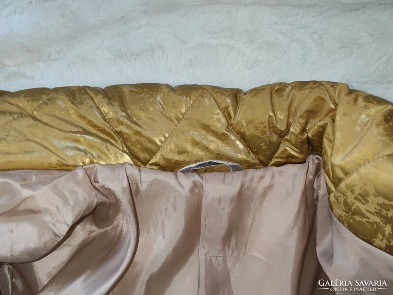 Arany színű olasz hosszú puffer / kabát 40-es méret