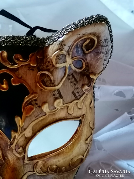 Rare, handmade, embossed cat and kitten mask for masquerade balls and carnivals