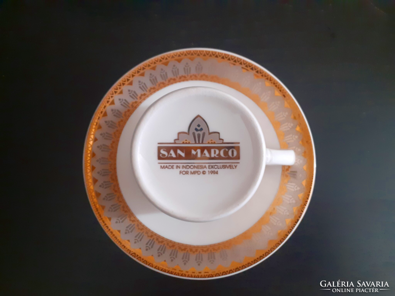 San marco exclusively festive coffee and tea porcelain set of 18 pieces
