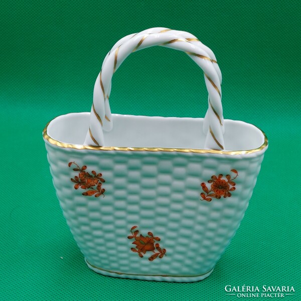 Rare collector's basket with handles from Herend