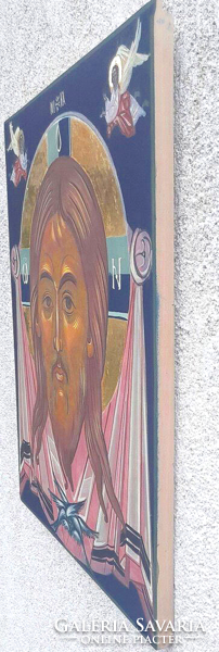 Kézzel festett ikon Jézus arca