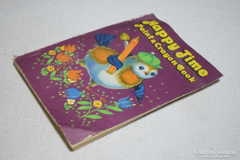 Happy time paint & crayon book 1979 coloring children's book used