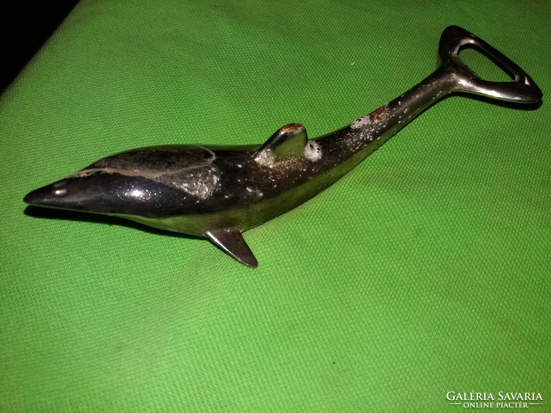 Retro akár konyhai dísz delfin alakú fém palackbontó / lezáró a képek szerint 20 cm a képek szerint