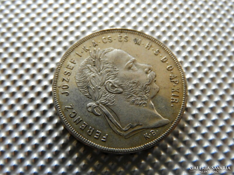 1878 KB Körmöcbánya ezüst 1 Ft forint KAPSZULÁBAN . Peremirat olvasható: FJ felül (08JT108)