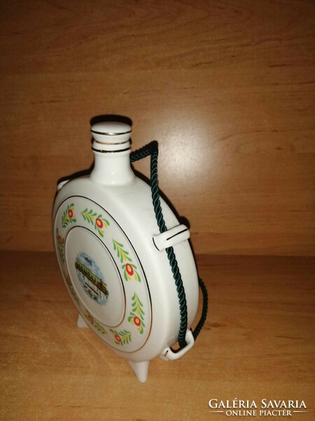 Hollóháza porcelain water bottle with heat water beach spa inscription (36/d)