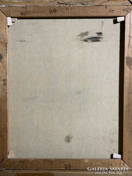 Csákány szignóval olaj, kartonon festmény, 60 x 50 cm-es