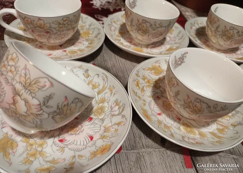 Beautiful 6-person Pengdong porcelain tea/coffee set