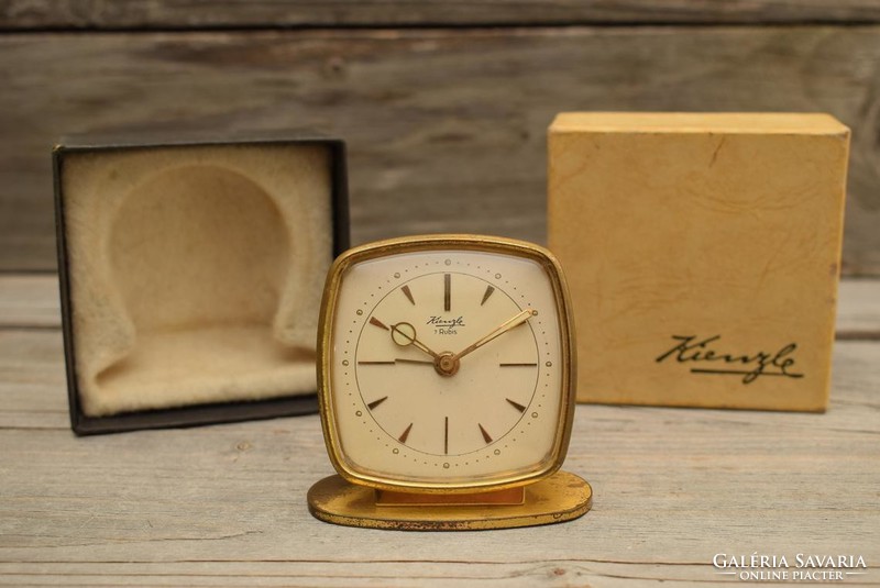 Rare kienzle desk clock in box / mid-century alarm clock / old / retro / antique