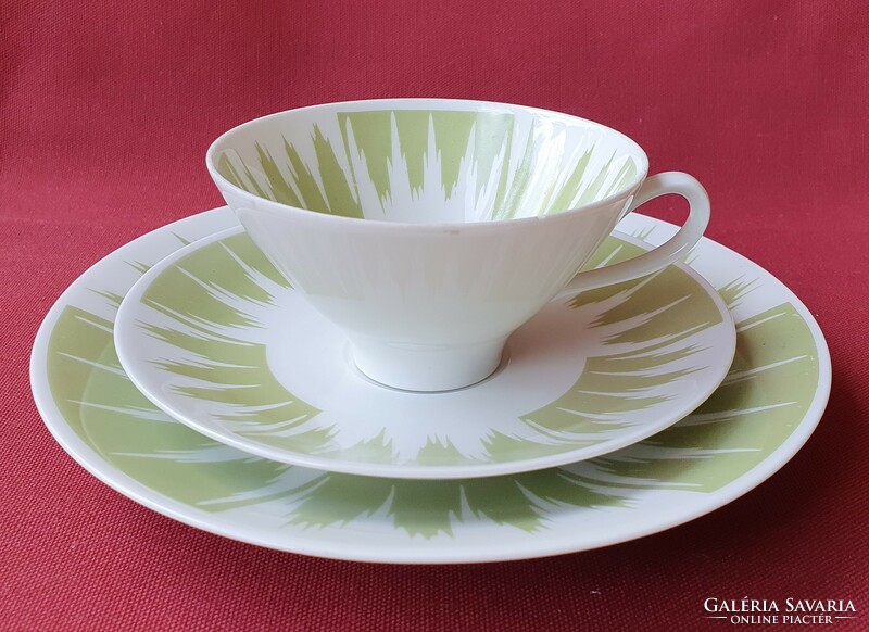 Pip lichte German porcelain breakfast set cup saucer small plate coffee tea