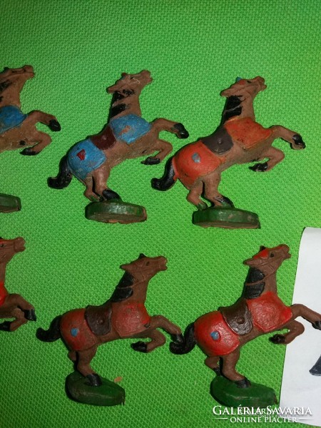 Antique quality traffic goods German animal toy figures horses in a package of 8 in one according to pictures 2.