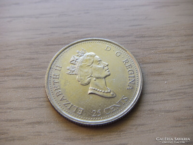 25 Cent 1999 Canada (cut in February cube)